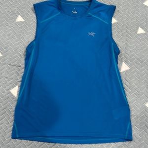 Arcteryx actinium sleeveless- men’s Borneo blue.  Medium